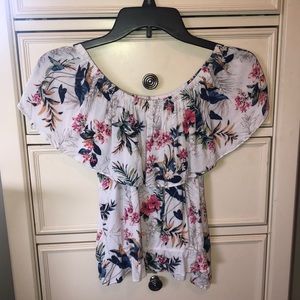 Floral off the shoulder top